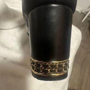 Elegant Black and Gold Women's Shoes